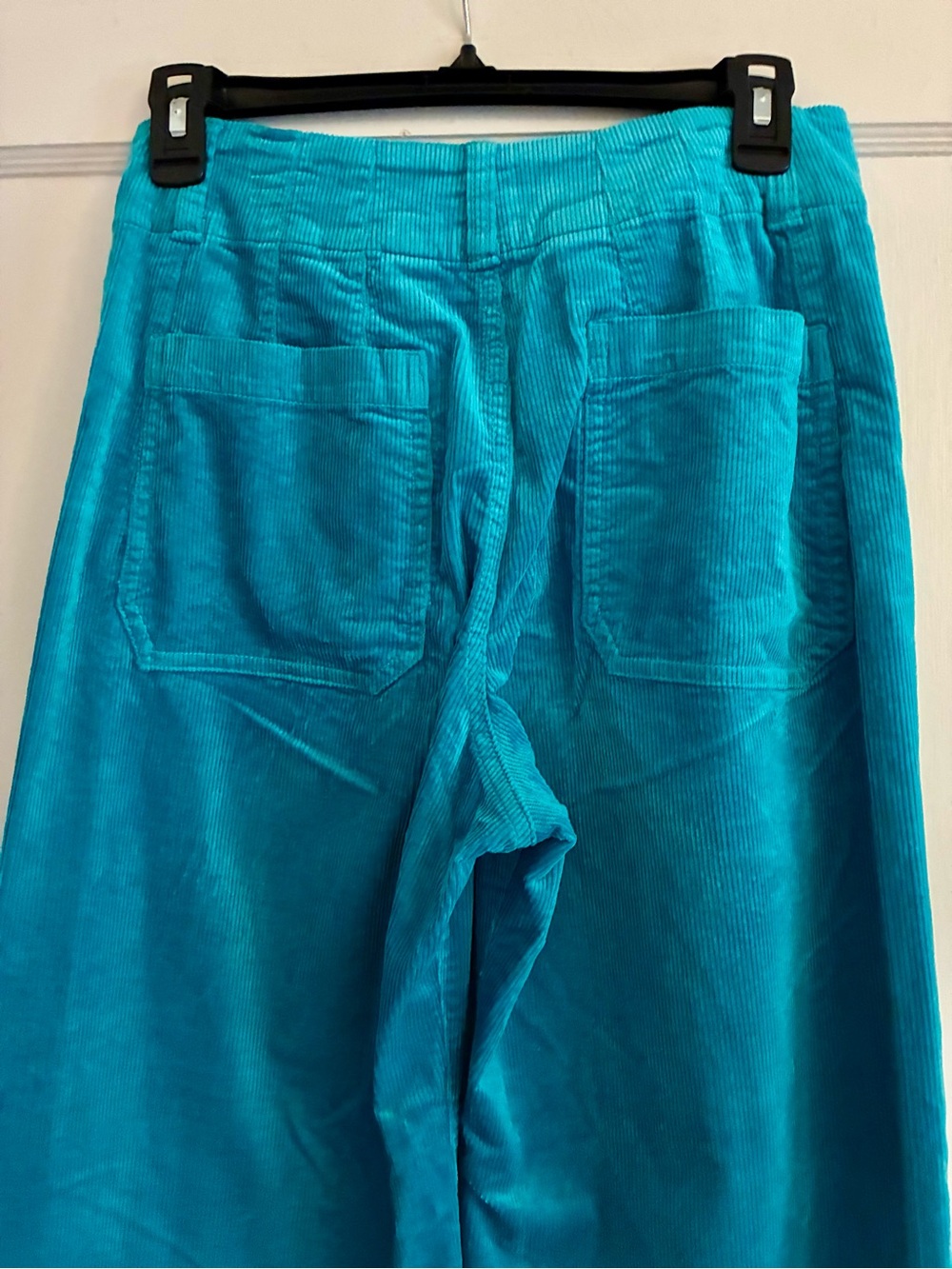 MAEVE Anthropologie COLETTE Cropped Turquoise Corduroy Hi-Rise Pants 27 EUC - Picture 7 of 9